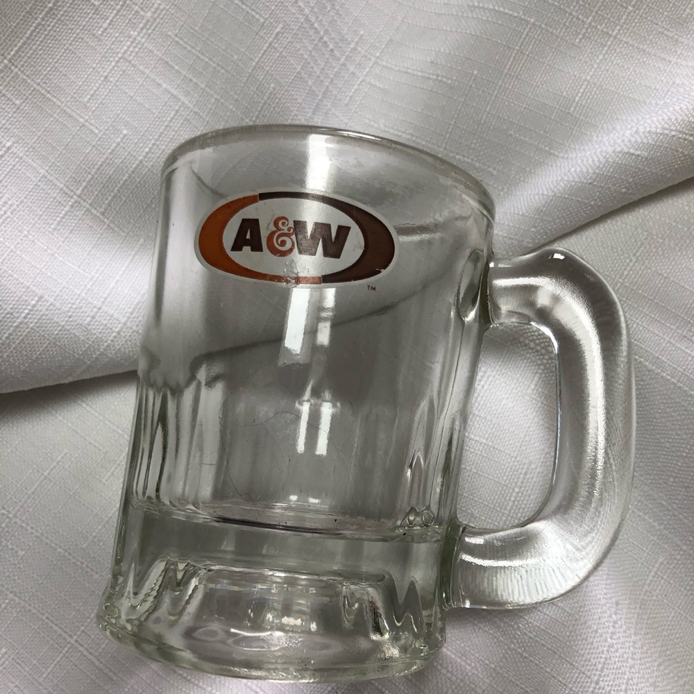 Vintage 70’s Mini A & W Mug Clear with Logo